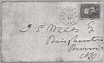 Figure 12. Cheyenne Dak Aug 10 (1868) with fancy "Leaf" killer.