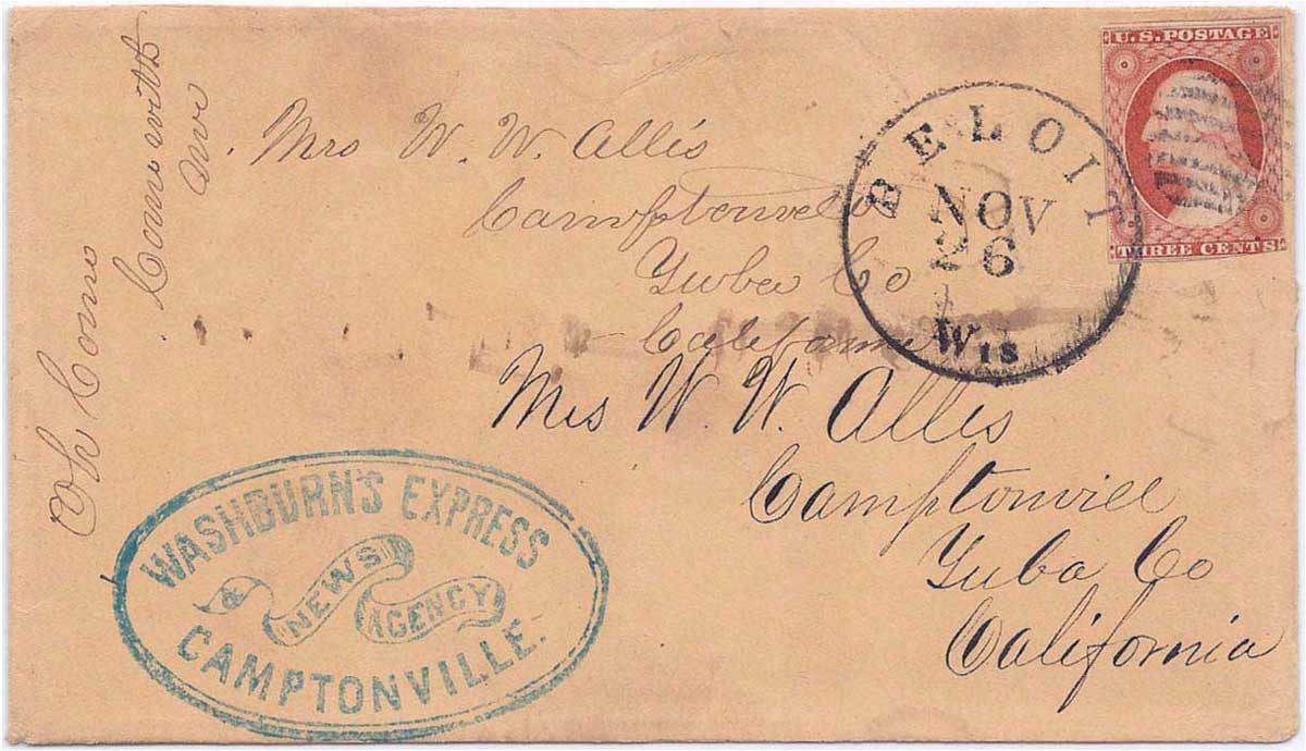 Washburn’s Express & News Agency Camptonville from Marysville to