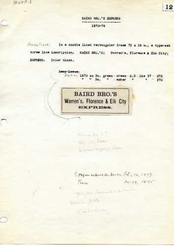 Baird Brothers Express, Frank
